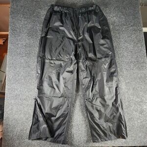 Bass Pro Shops Mens 3XL Rain Pants‎ Black Nylon Waterproof Fishing Outdoor EUC